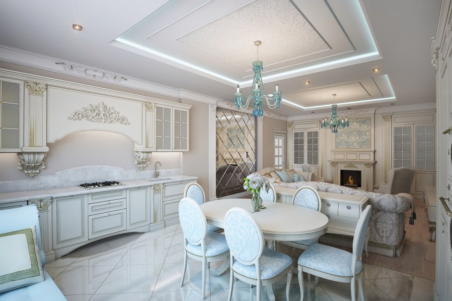 Классический стиль кухни Тиффани
