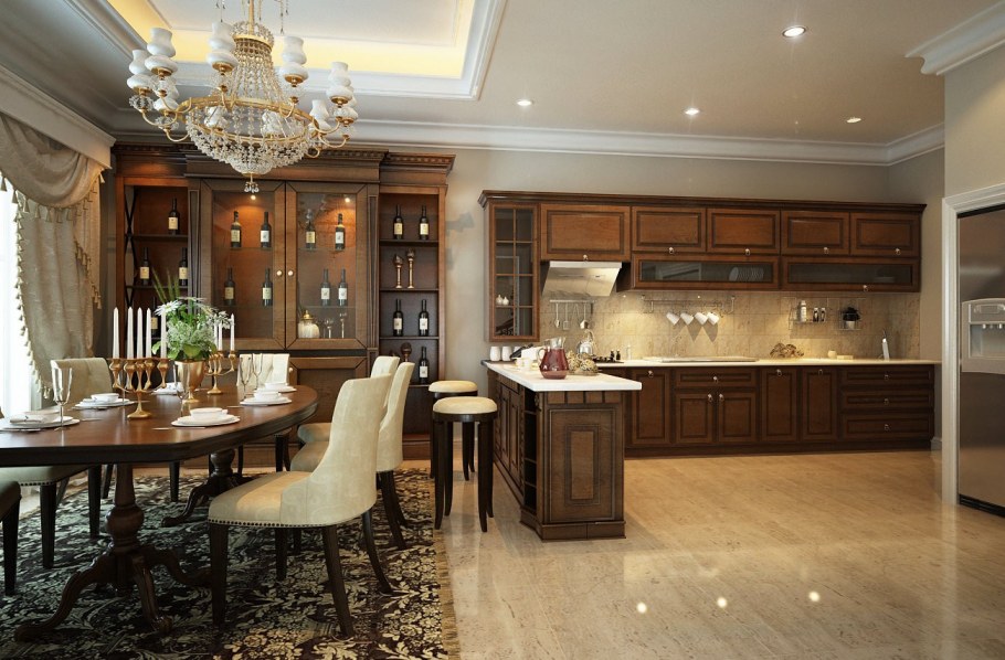 Просторная кухня-гостиная