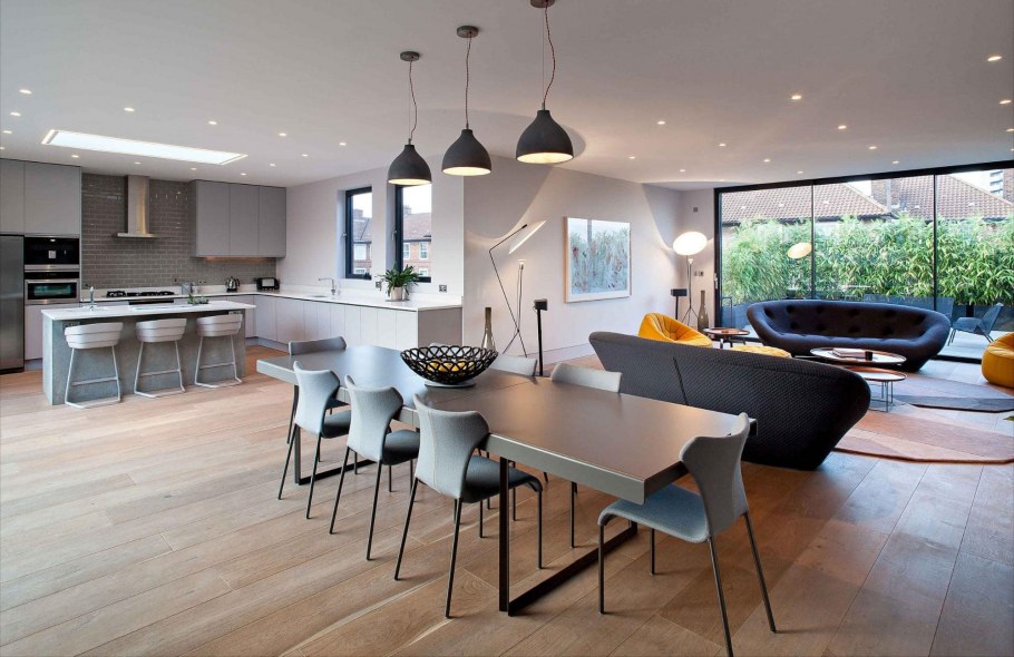 Интерьер кухни столовой в стиле Неоклассика