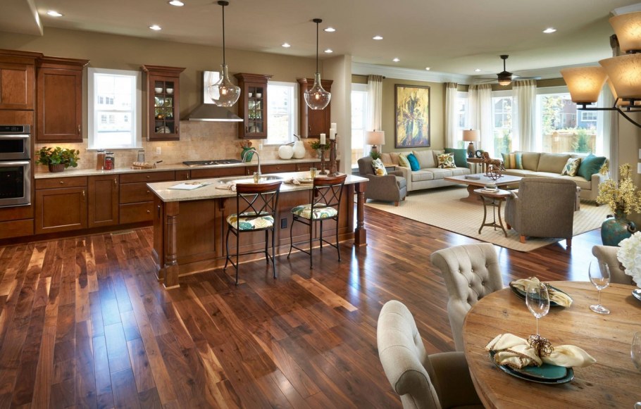 Шикарная кухня гостиная