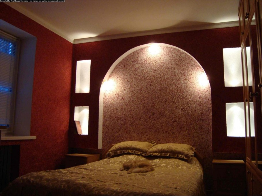 Фактурная штукатурка на кухне