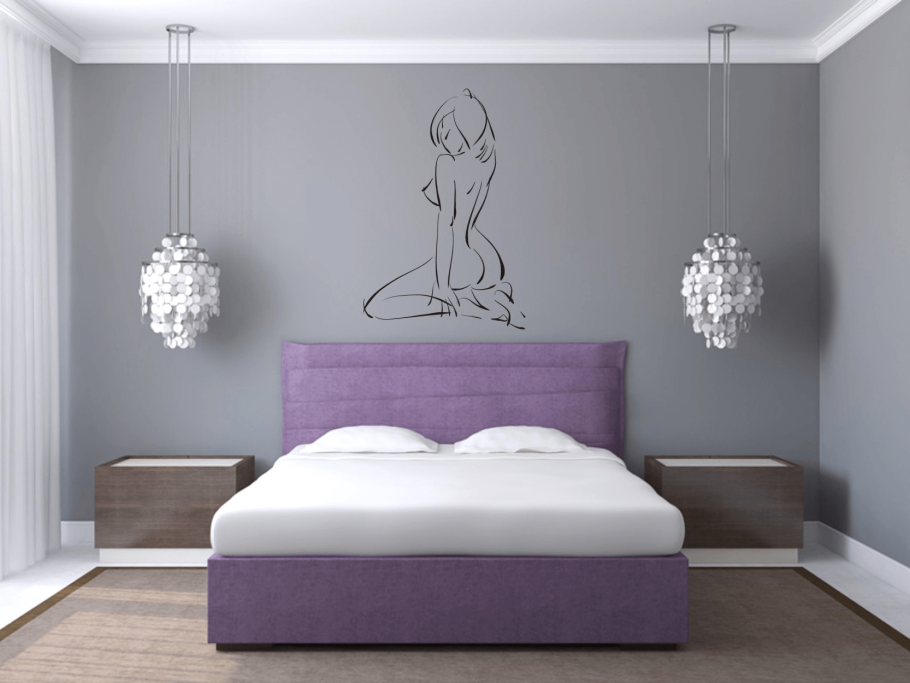 Спальня в сиреневых тонах