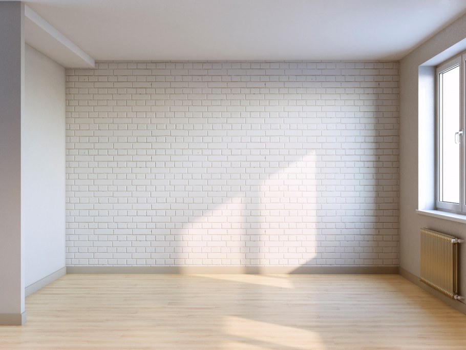 Серая комната без мебели