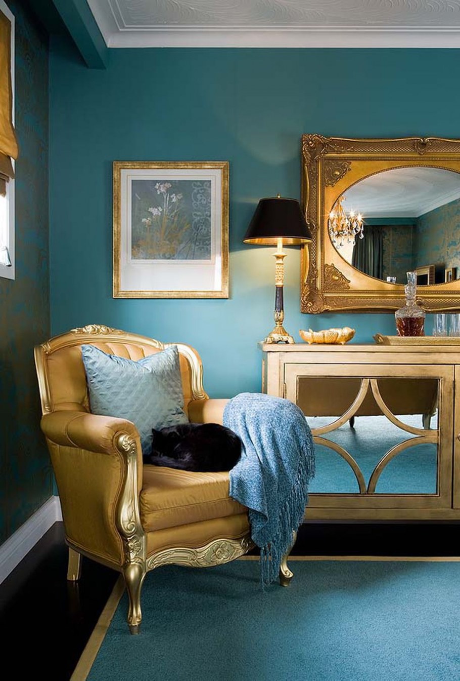 Интерьер ванной комнаты в стиле арт деко