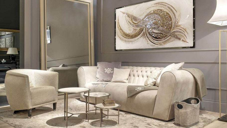 Золотые элементы в интерьере