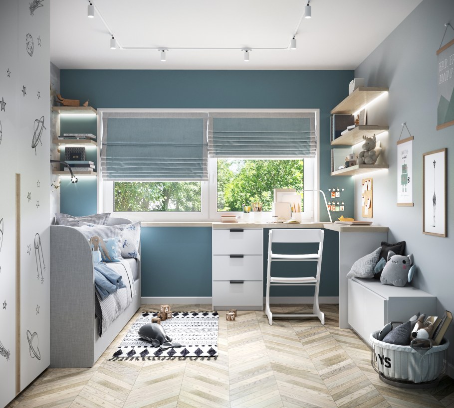 Стильная детская для двух мальчиков