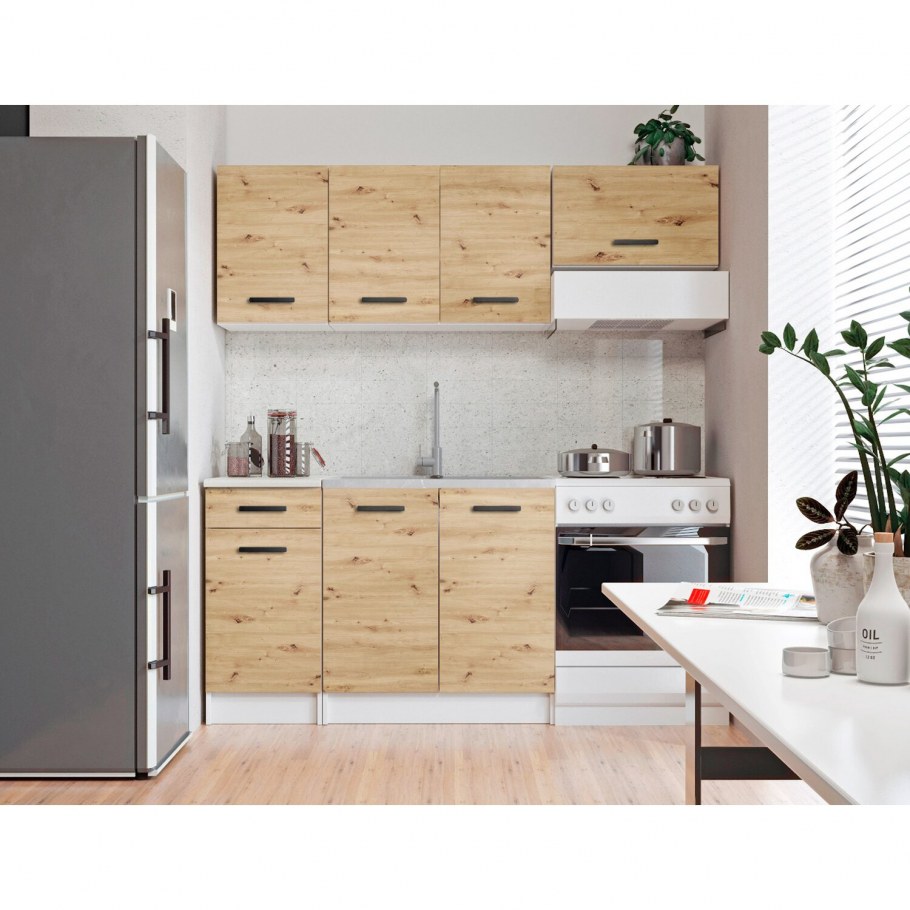 Кухонный гарнитур красный с белым