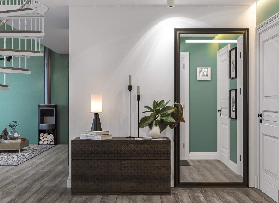 Линейная планировка кухни