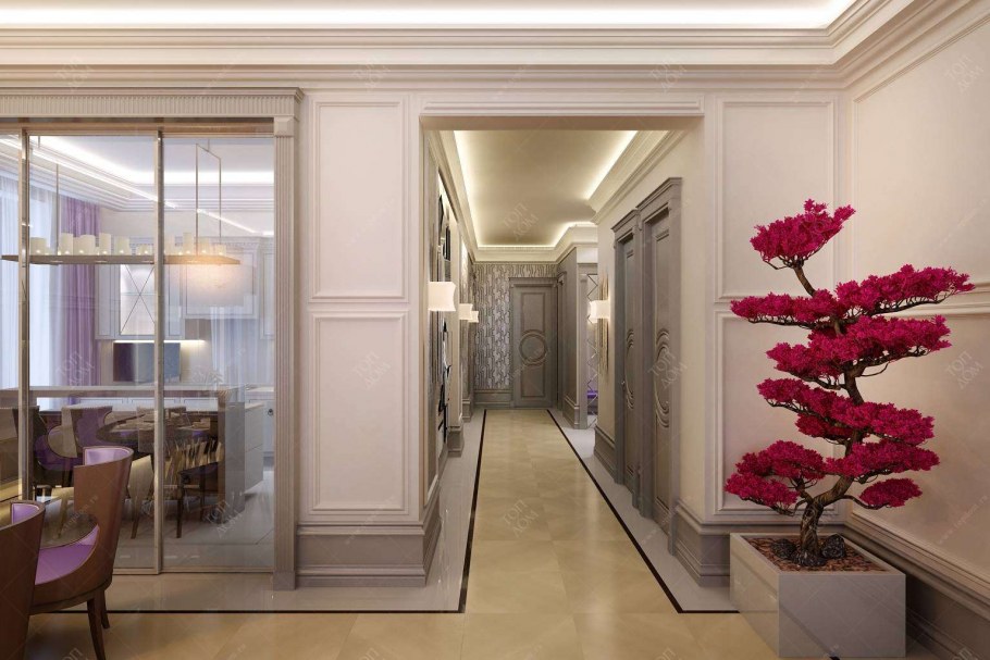 Цветы в интерьере холла