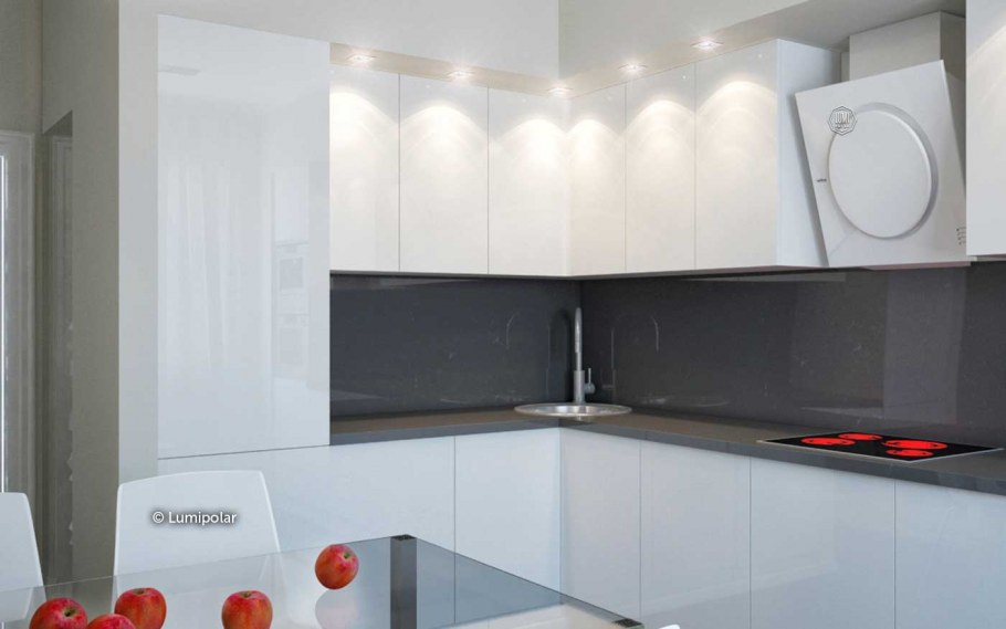 Кухня икеа Рингульт белый глянец