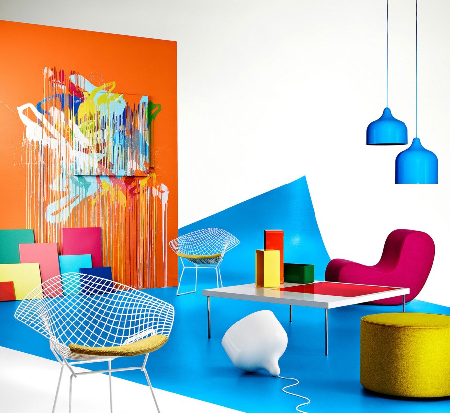 Белый интерьер с акцентами