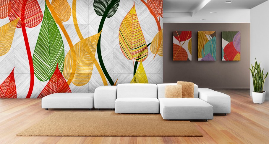 Модные обои для гостиной