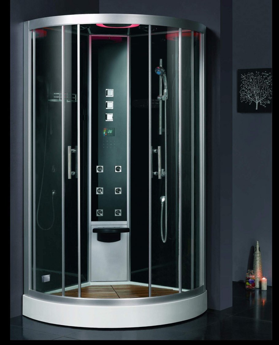 Стеклянная душевая кабина 90х130