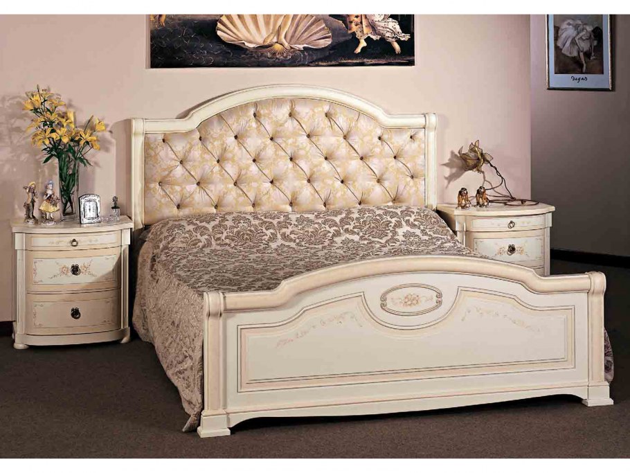 Спальный кровать слоновая кость Италия