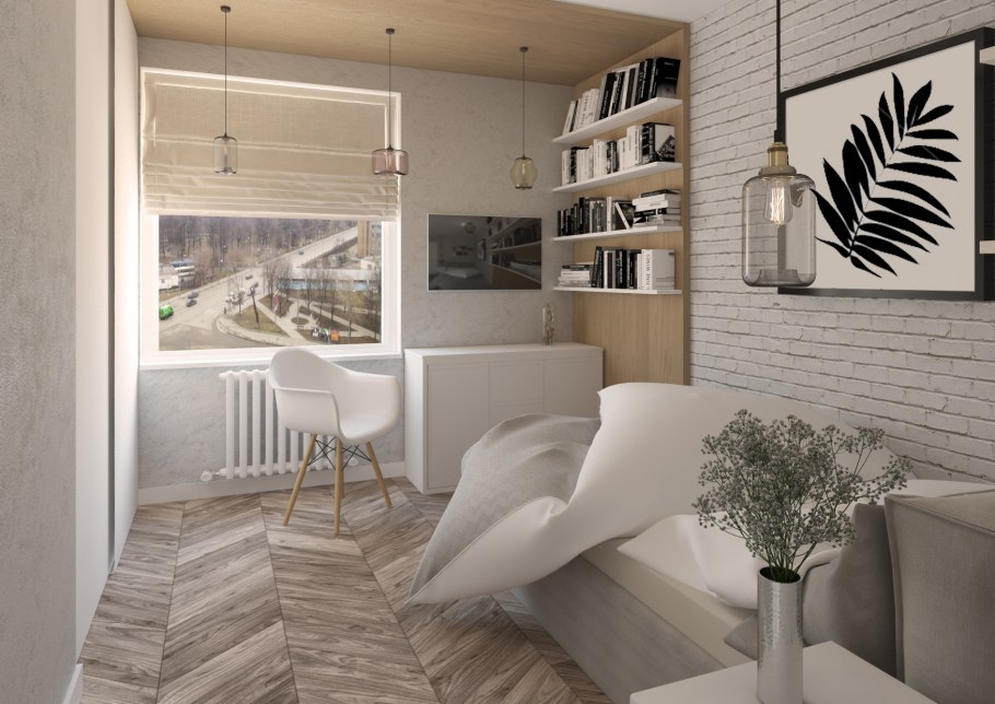 Обои в стиле Сканди для гостиной