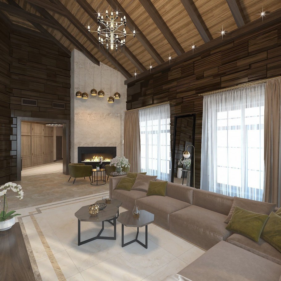 Интерьер загородного дома эконом класса