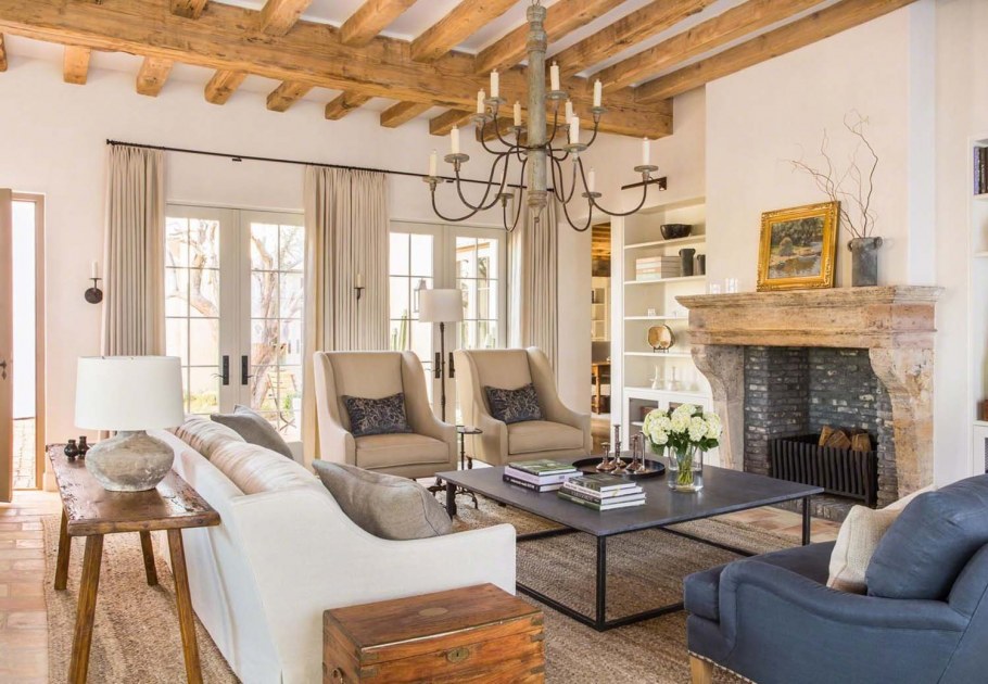 Интерьер в средиземноморском стиле в загородном доме