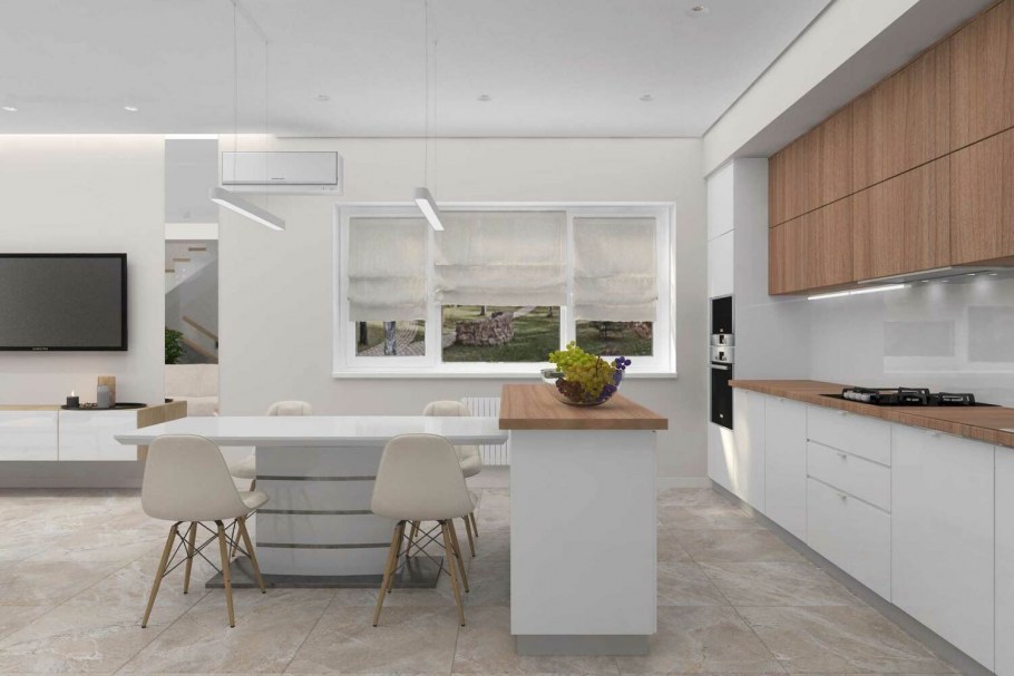 Кухня-гостиная в современном стиле 2021