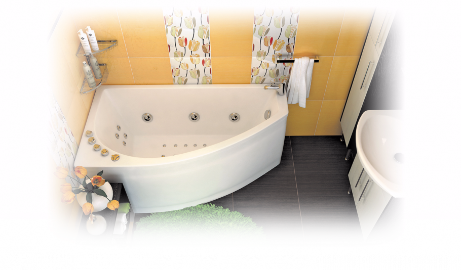 Ванна акриловая bas Лагуна 170х110