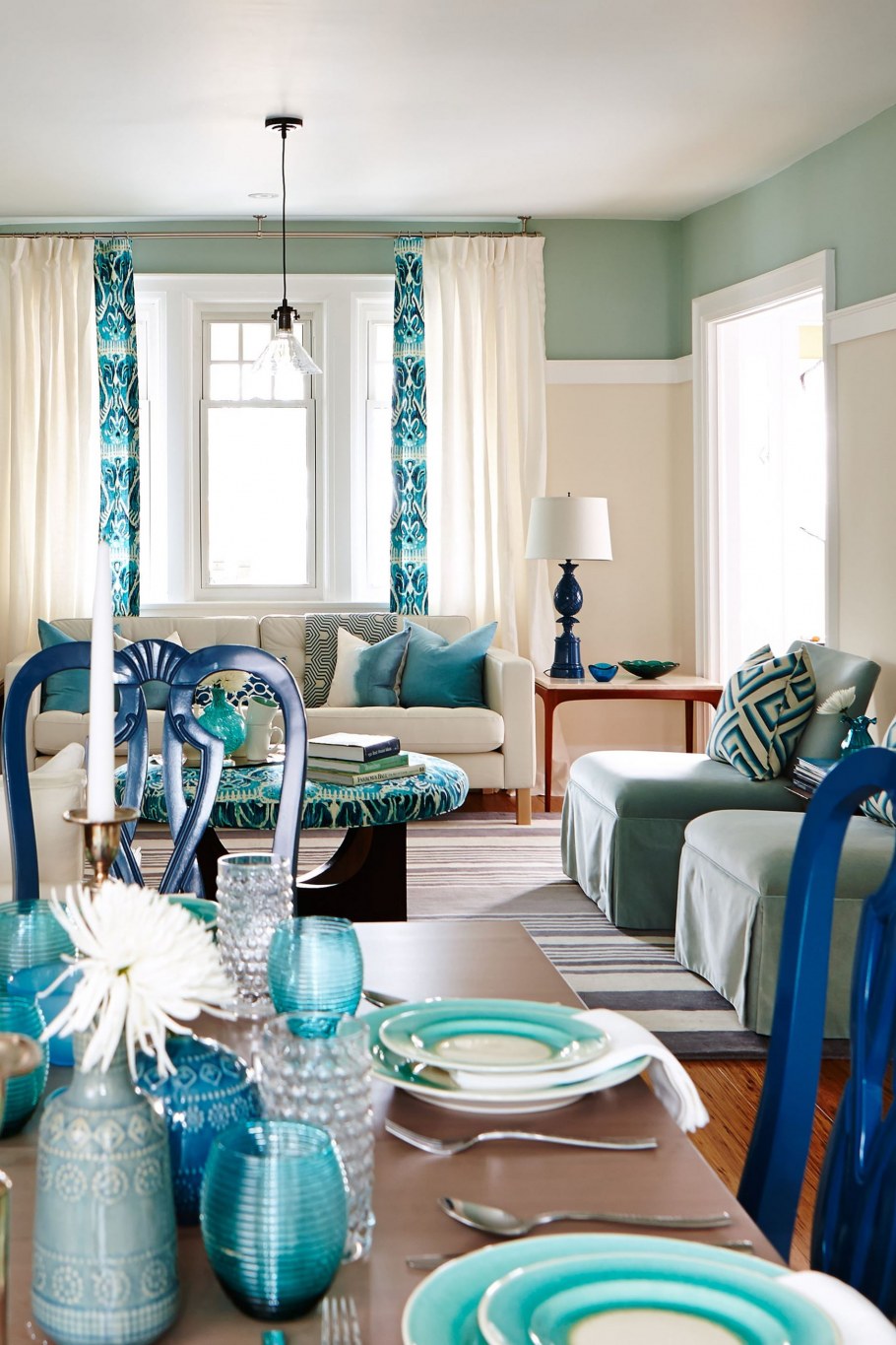 Сара Ричардсон гостиная синий