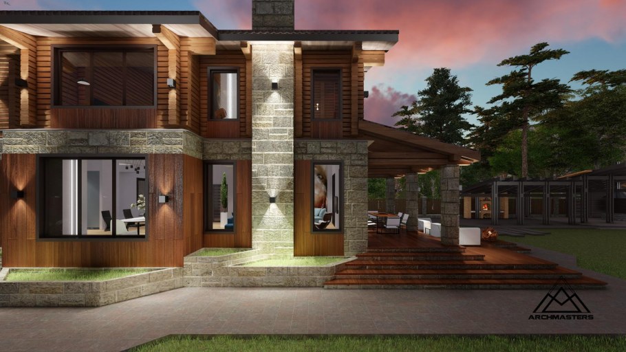 Комбинированный фасад