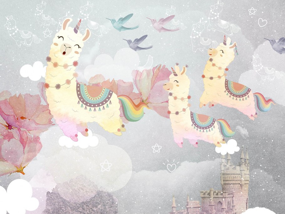 Обои с ламами в детскую