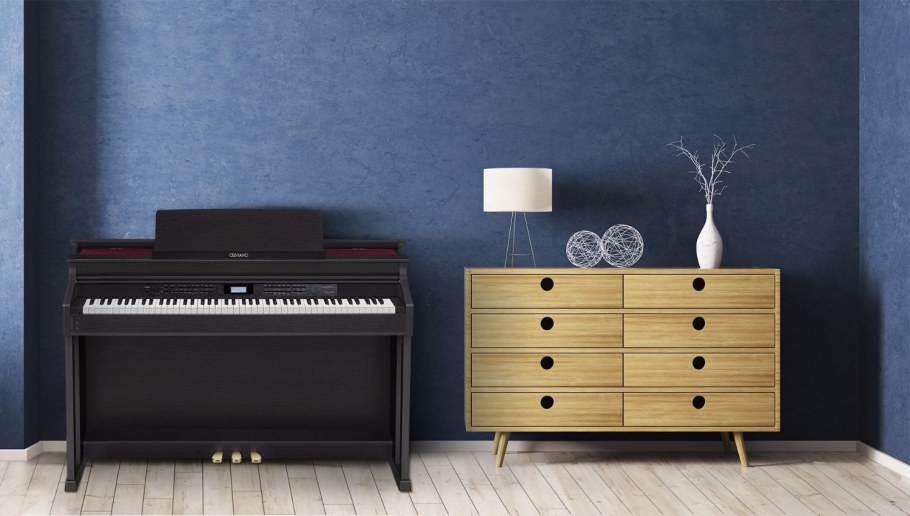 Электропианино в интерьере