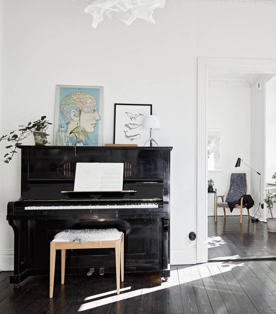 Пианино в интерьере