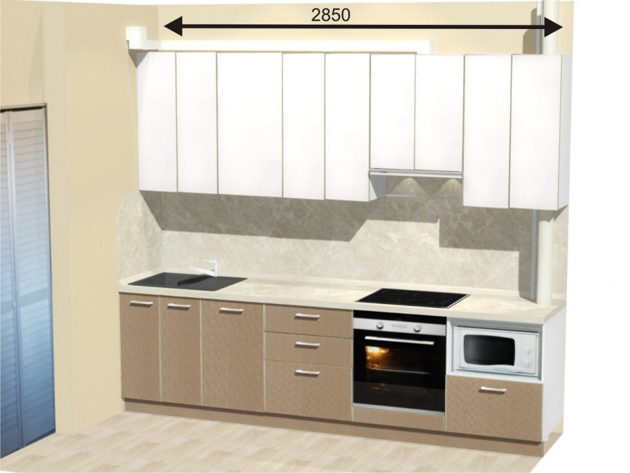 Кухня цвета шампань