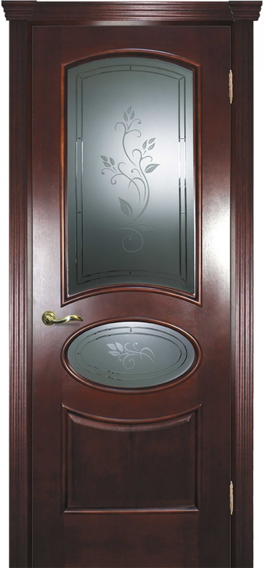 Двери межкомнатные красное дерево Текона