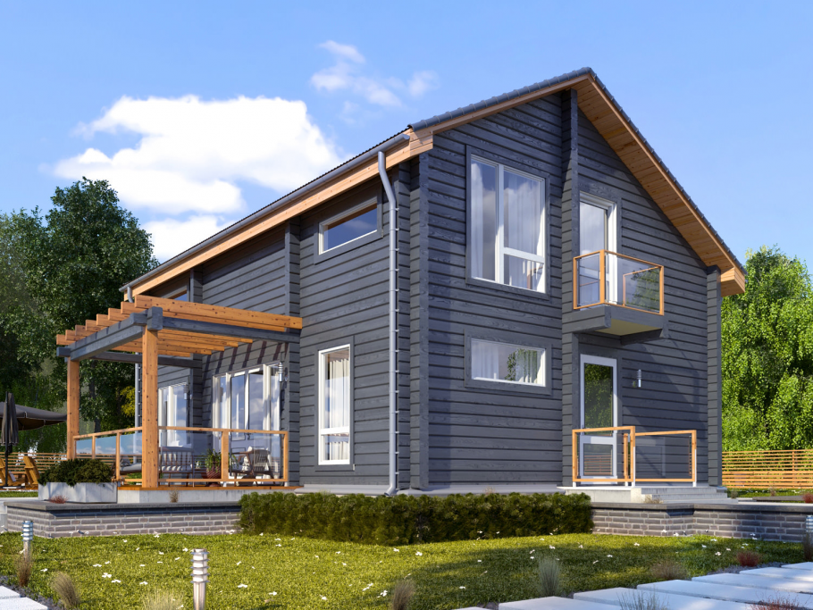 Дом из клееного бруса "серебряный век"