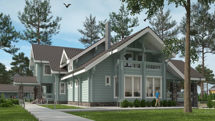 Серый Скандинавский дом