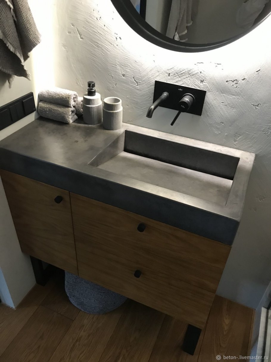 Раковина из бетона