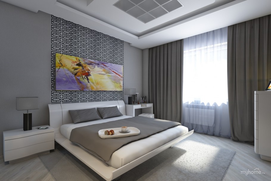 Спальня 3d визуализация