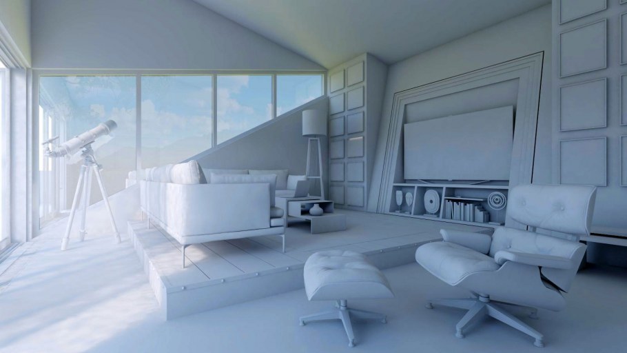 Рендер интерьера в 3ds Max