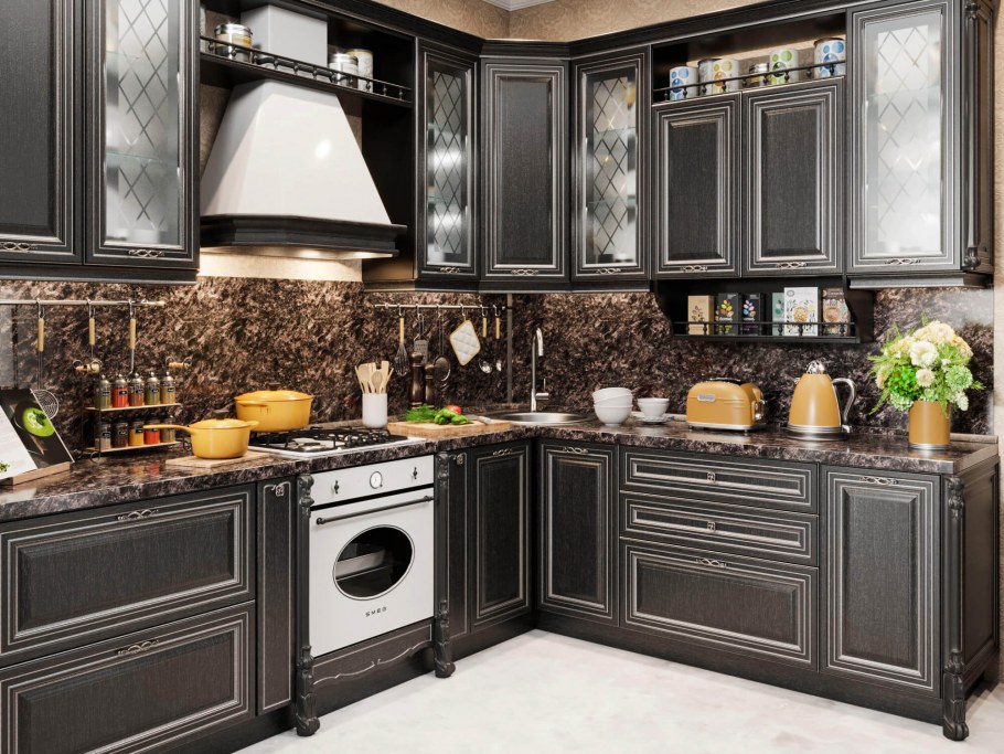 Кухня Италия дуб темный