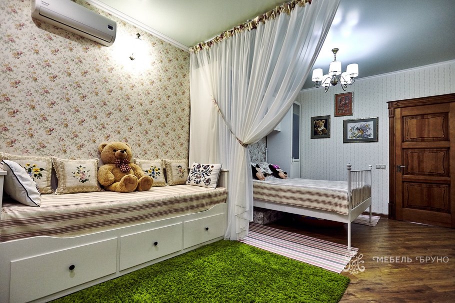 Детская комната на двоих детей проходная