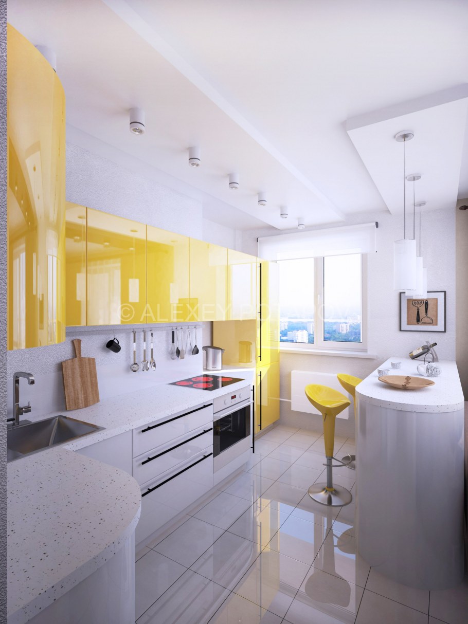 Прямоугольная кухня