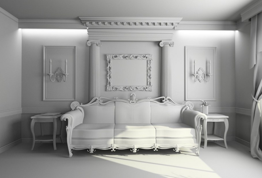 Гипсовые рамки в интерьере