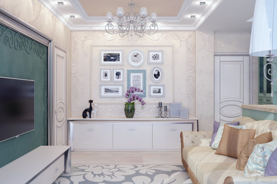 Интерьер малогабаритной квартиры в классическом стиле