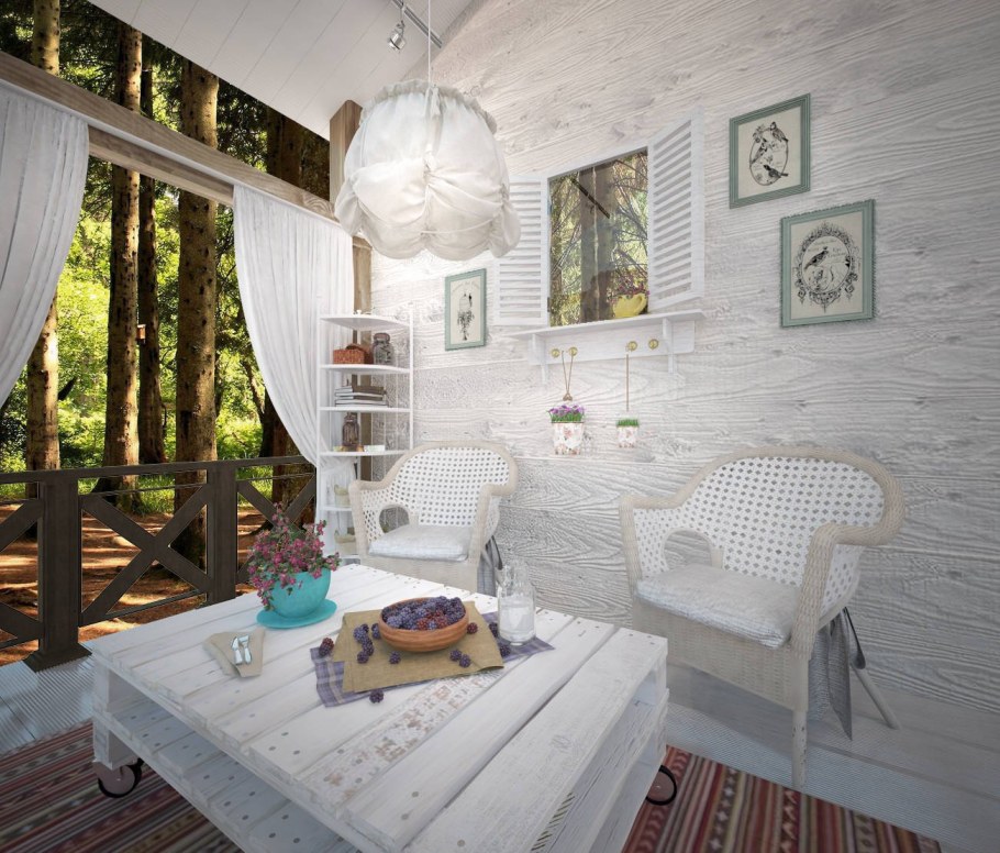 Дача в стиле Скандинавский шебби Шик