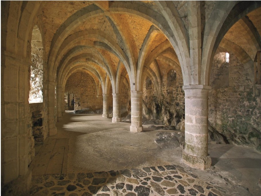 Шильонский замок Рыцарский зал