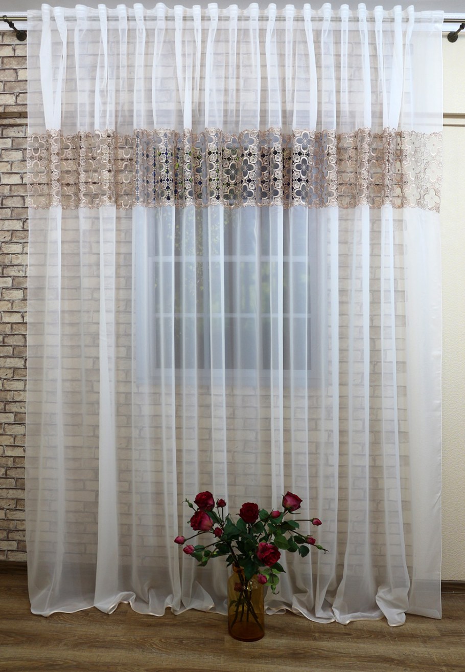 Тюль турецкая 68184 вуаль "французская"