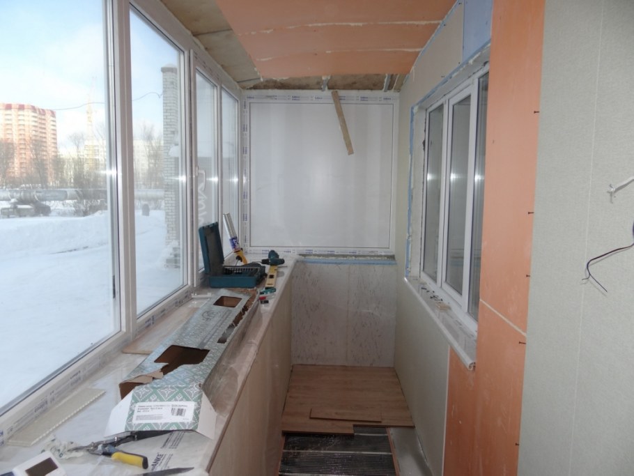 Утепление и отделка балкона