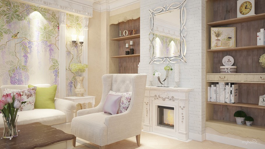 Хрущевка в стиле шебби Шик