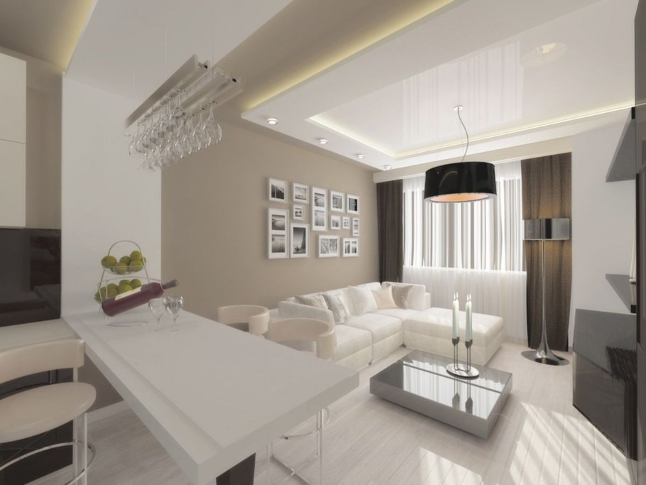 Комната-студия зал-кухня 18кв.м