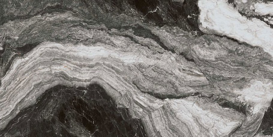 Керамогранит Ониче белый чёрный лаппатированный 119.5х238.5