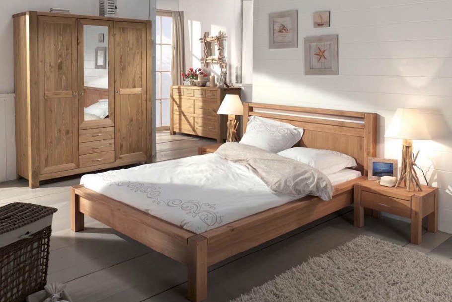 Кровать Фьорд антик сосна