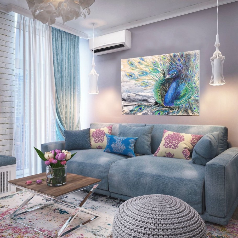 Бирюзовый интерьер