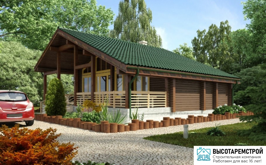 Дом-баня из клееного бруса проекты